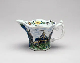 Roomboot, Worcester Porselein, ca. 1755-58